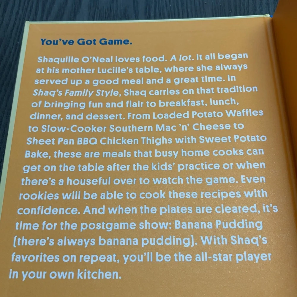 Shaq’s Family Style Cookbook - Brand New
